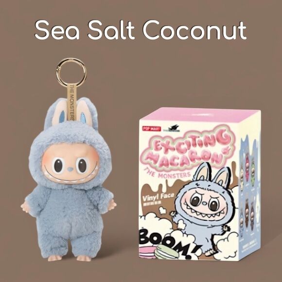 Labubu The Monsters Exciting Macaron Vinyl Face Plush Pendant - Sea Salt Coconut - Picture 1 of 16
